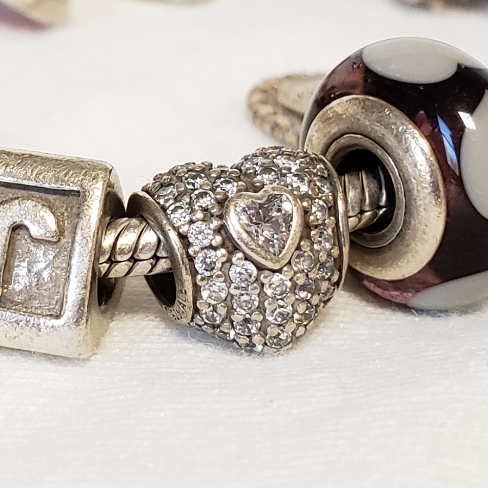 Pandora Pave Heart Charm